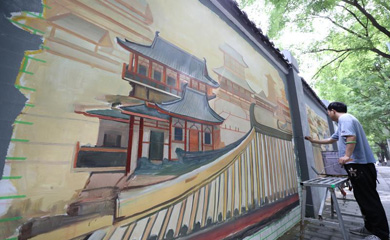 墙体艺术_一墙一风景